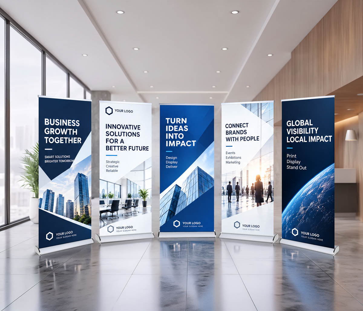 Aluminum Retractable Banner Stand 33"x79" - 5ct.