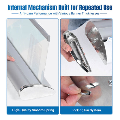Aluminum Retractable Banner Stand 33"x79" - 5ct.