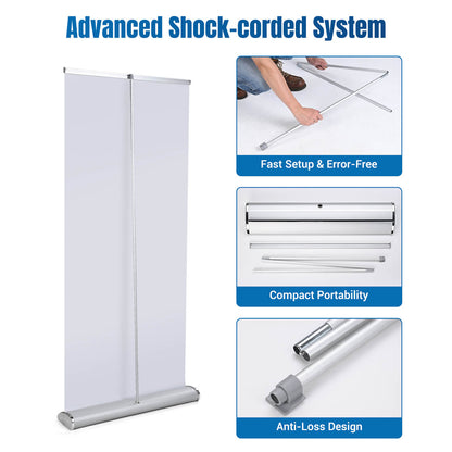 Aluminum Retractable Banner Stand 33"x79" - 5ct.