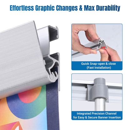 Aluminum Retractable Banner Stand 33"x79" - 5ct.