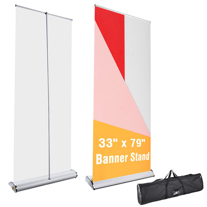 Aluminum Retractable Banner Stand 33"x79"