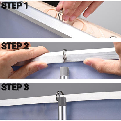 Aluminum Retractable Banner Stand & Light 33"x79"