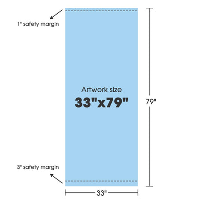 Aluminum Retractable Banner Stand with Legs 33"x79"