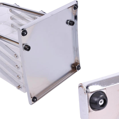 Magazine Rack Floor Stand 4-Pocket Acrylic+Metal