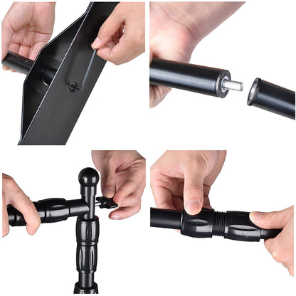 8'Wx8'H Heavy Duty Backdrop Stand for Party Decor Newborn Photo Black