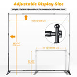 8'Wx8'H Heavy Duty Backdrop Stand for Party Decor Newborn Photo