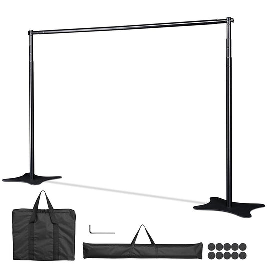 10'Wx10'H Backdrop Stand for Party Decor Newborn Photo Black