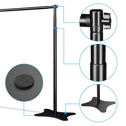10'Wx10'H Backdrop Stand for Party Decor Newborn Photo Black