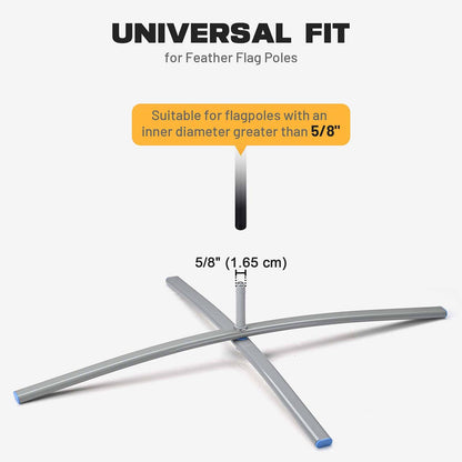 Feather Flag Cross Weighted Base Stand 10ct.