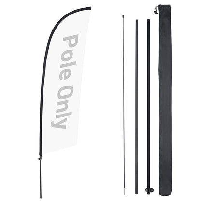10ct. Feather Flag Pole Set - Height, Base Optional, 10.3ft Pole Only