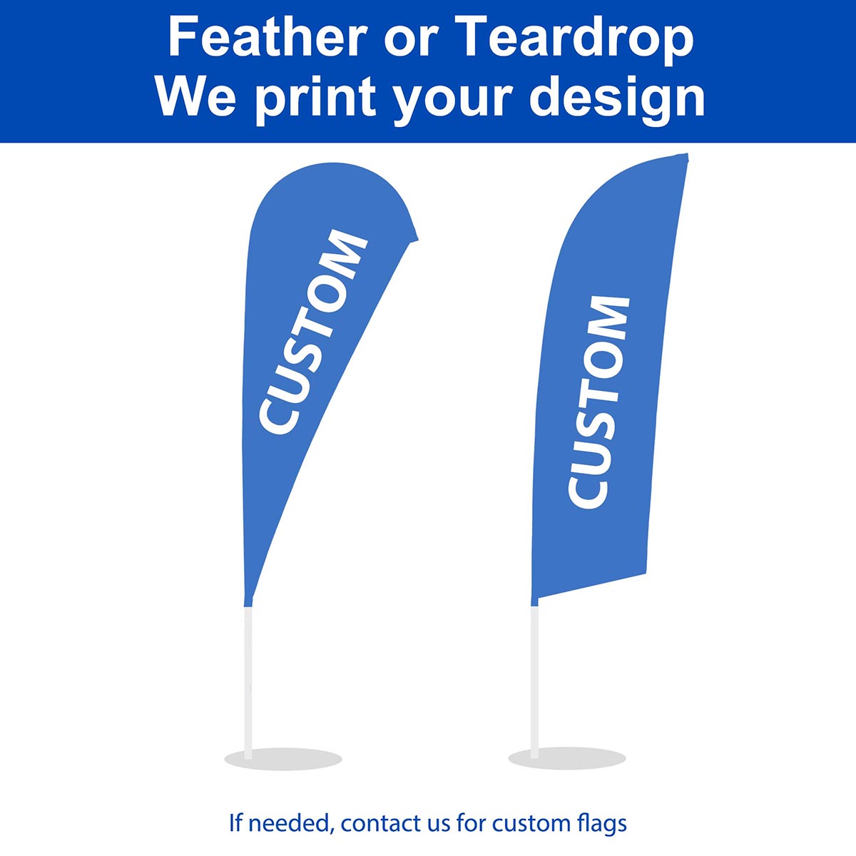 10ct. Feather Flag Pole Set - Height, Base Optional