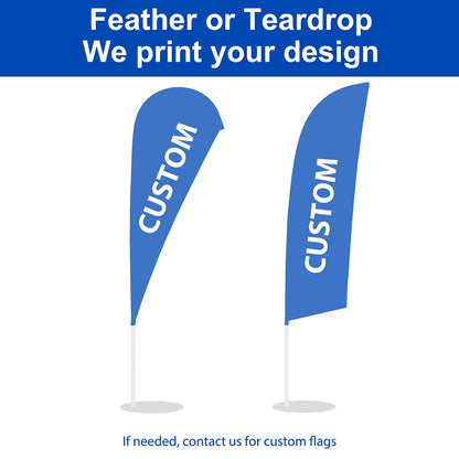 10ct. Feather Flag Pole Set - Height, Base Optional