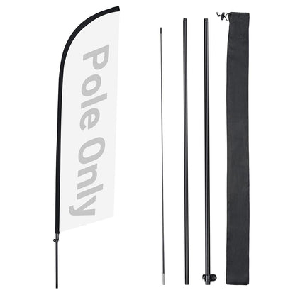 10ct. Feather Flag Pole Set - Height, Base Optional, 8.2ft Pole Only