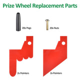 WinSpin Wheel Replacement Parts Pegs & (4)Red Points