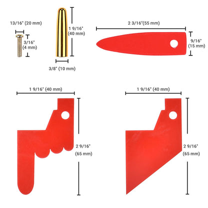 WinSpin Wheel Replacement Parts Golden Pegs & (3)Red Points Gold