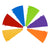 Rainbow Plates 6ct/pk
