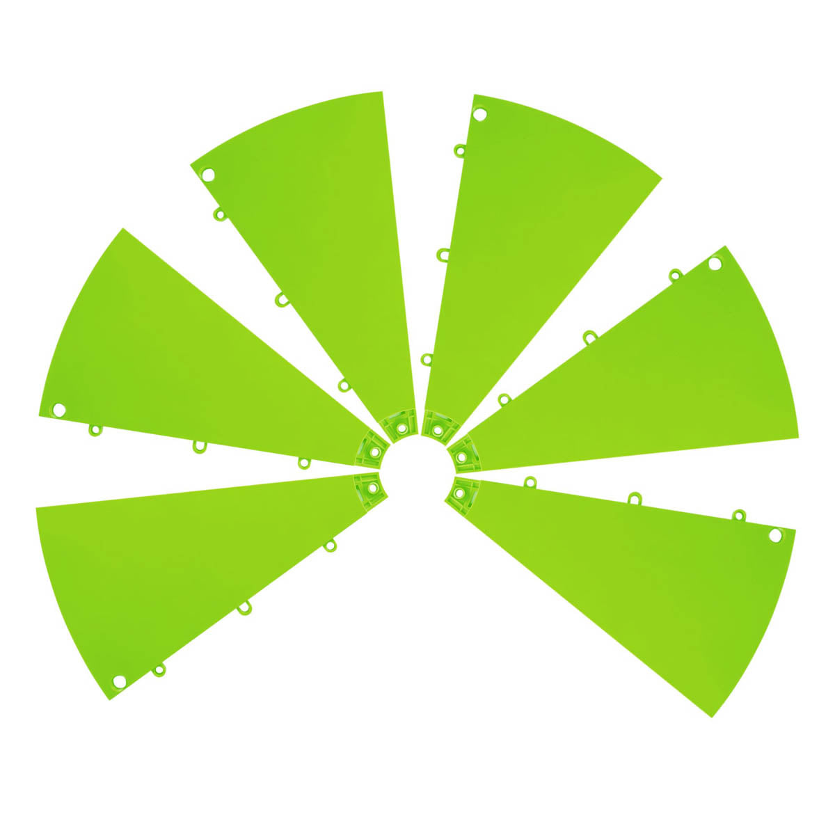 Modular Spin Wheel Parts - Plate, Center Piece, Peg Options, Green Plates 6ct/pk