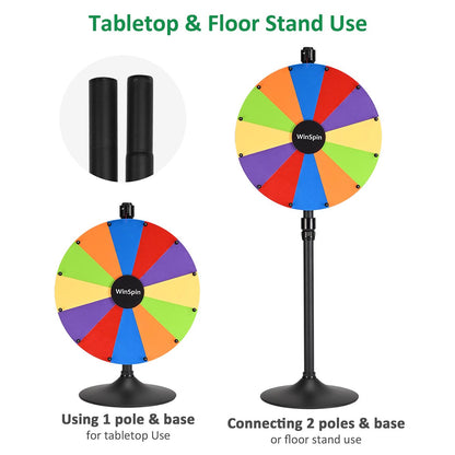Prize Wheel 2in1 Floor & Tabletop Stand Replacement Black