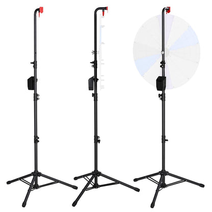 Prize Wheel Tripod Stand Height Adjustable Black