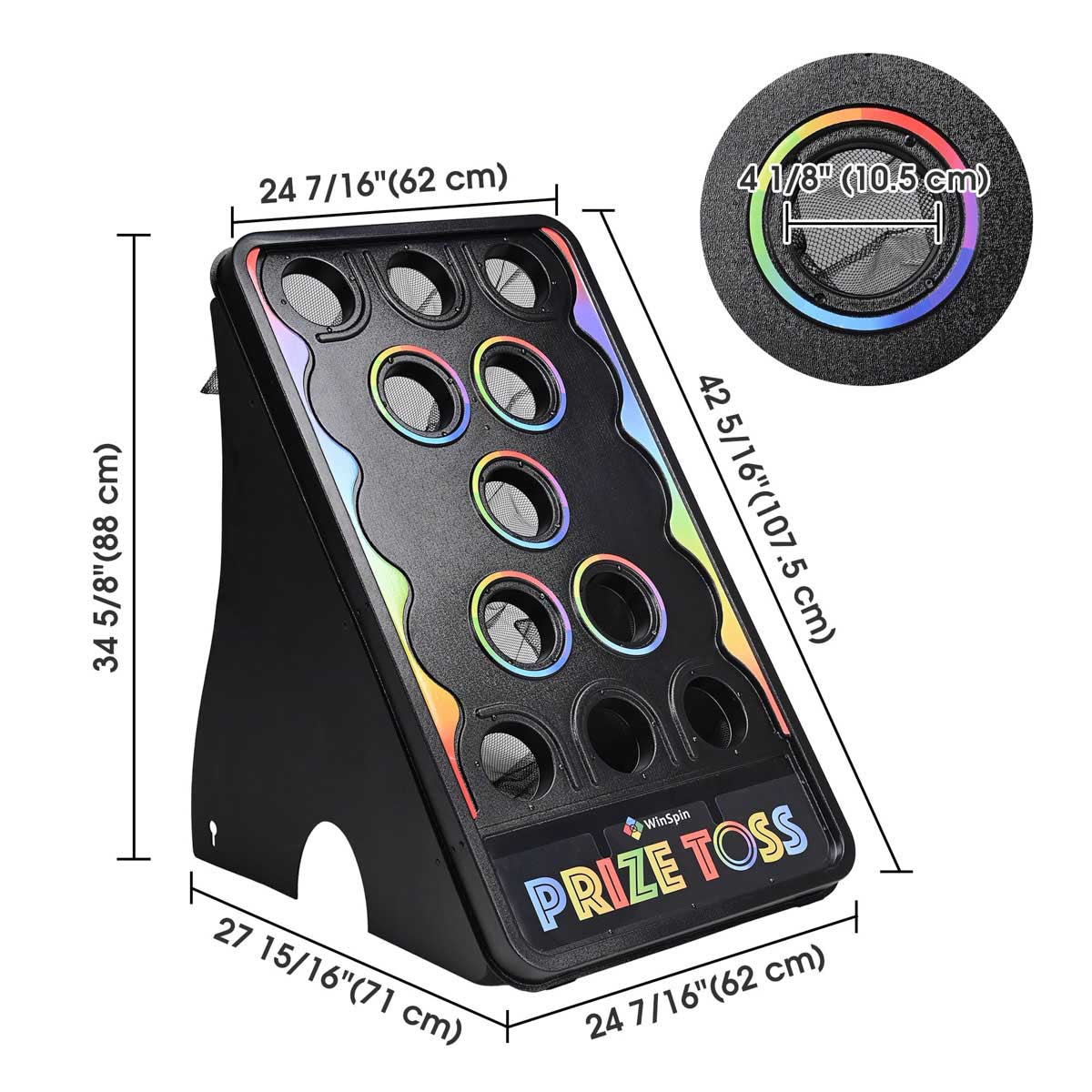 Bean Bag Toss Game Board(11-Hole) Foldable 43"x25"
