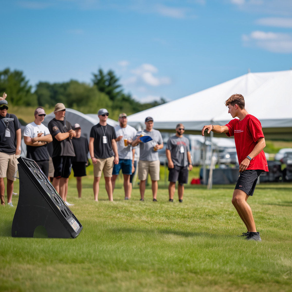 Bean Bag Toss Game Board(11-Hole) Foldable 43"x25"