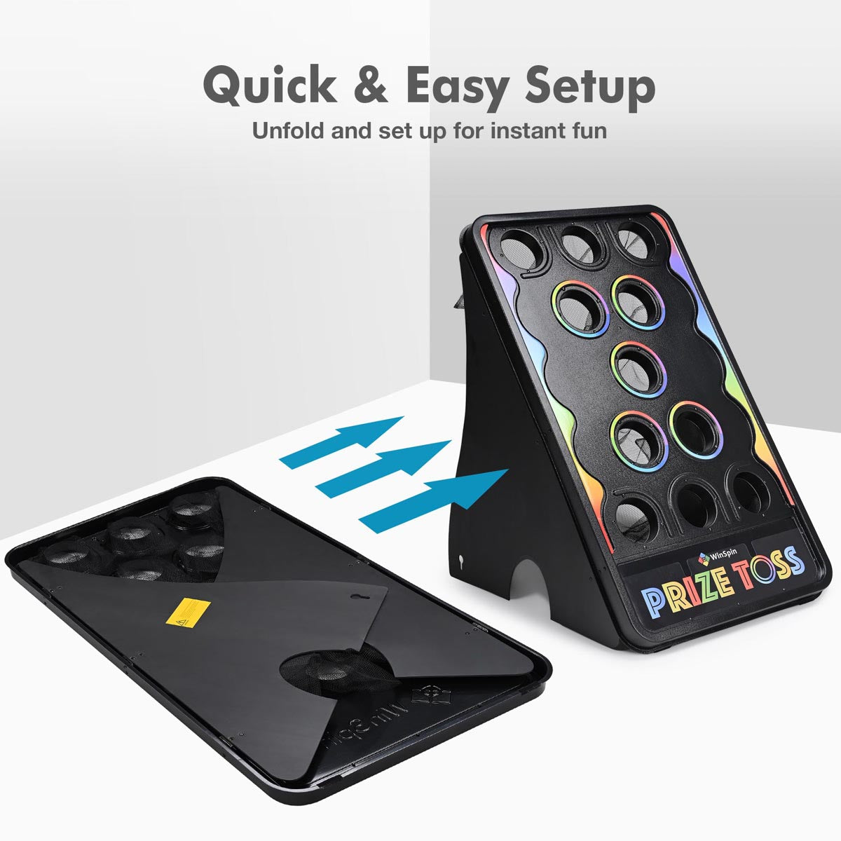 Bean Bag Toss Game Board(11-Hole) Foldable 43"x25"