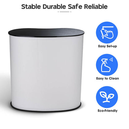 Portable Counter Display Podium Checkout Stand, Black Black