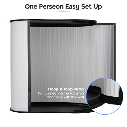Portable Counter Display Podium Checkout Stand, Black Black