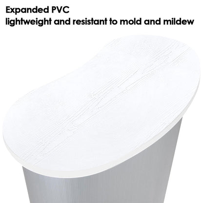 Portable Counter Display Podium Checkout Stand, White White