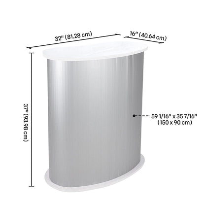 Portable Counter Display Podium Checkout Stand, White White