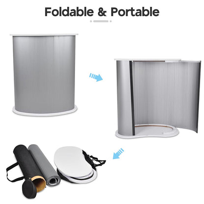 Portable Counter Display Podium Checkout Stand, White White
