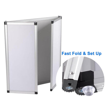 Portable Promotional Counter with Inner Shelves Black Table