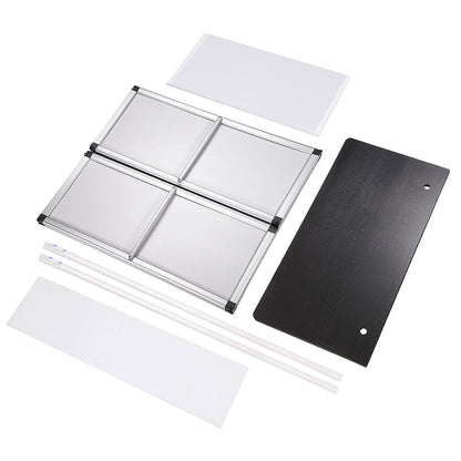Portable Promotional Counter with Inner Shelves Black Table