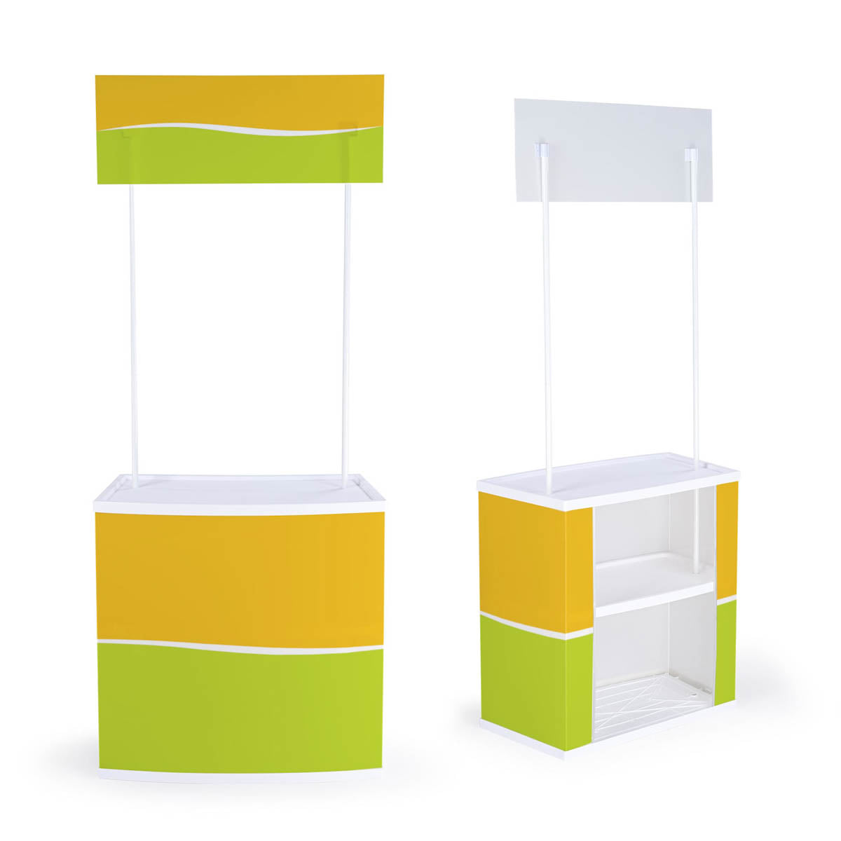 Portable Promotional Counter Checkout Stand with Inner Shelves