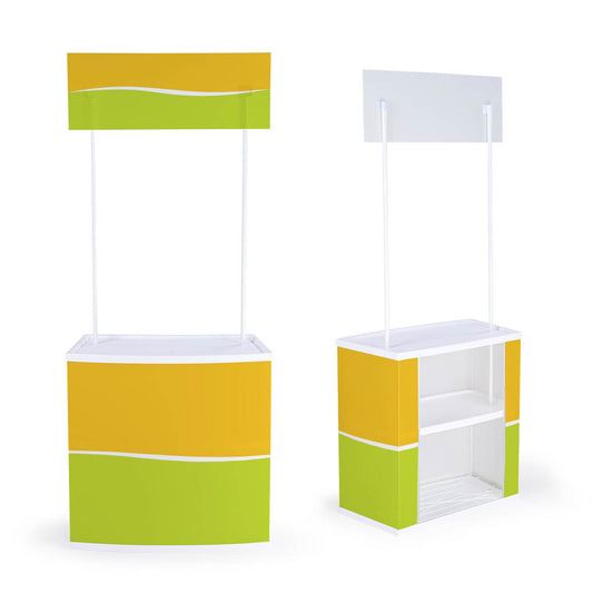 Portable Promotional Counter Checkout Stand with Inner Shelves