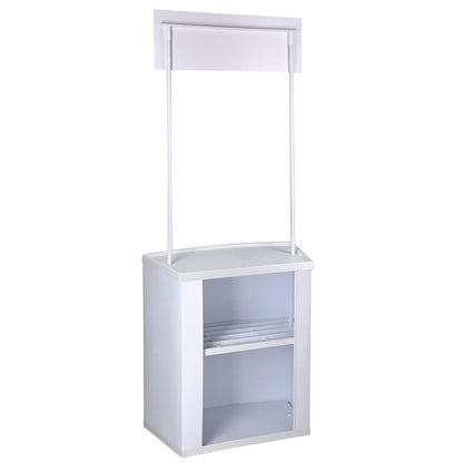 Portable Promotional Counter Checkout Stand with Inner Shelves
