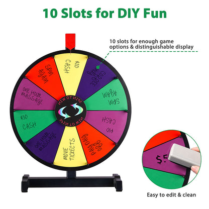 Classic Spin Wheel Tabletop 15in. 14-Slot Tabletop