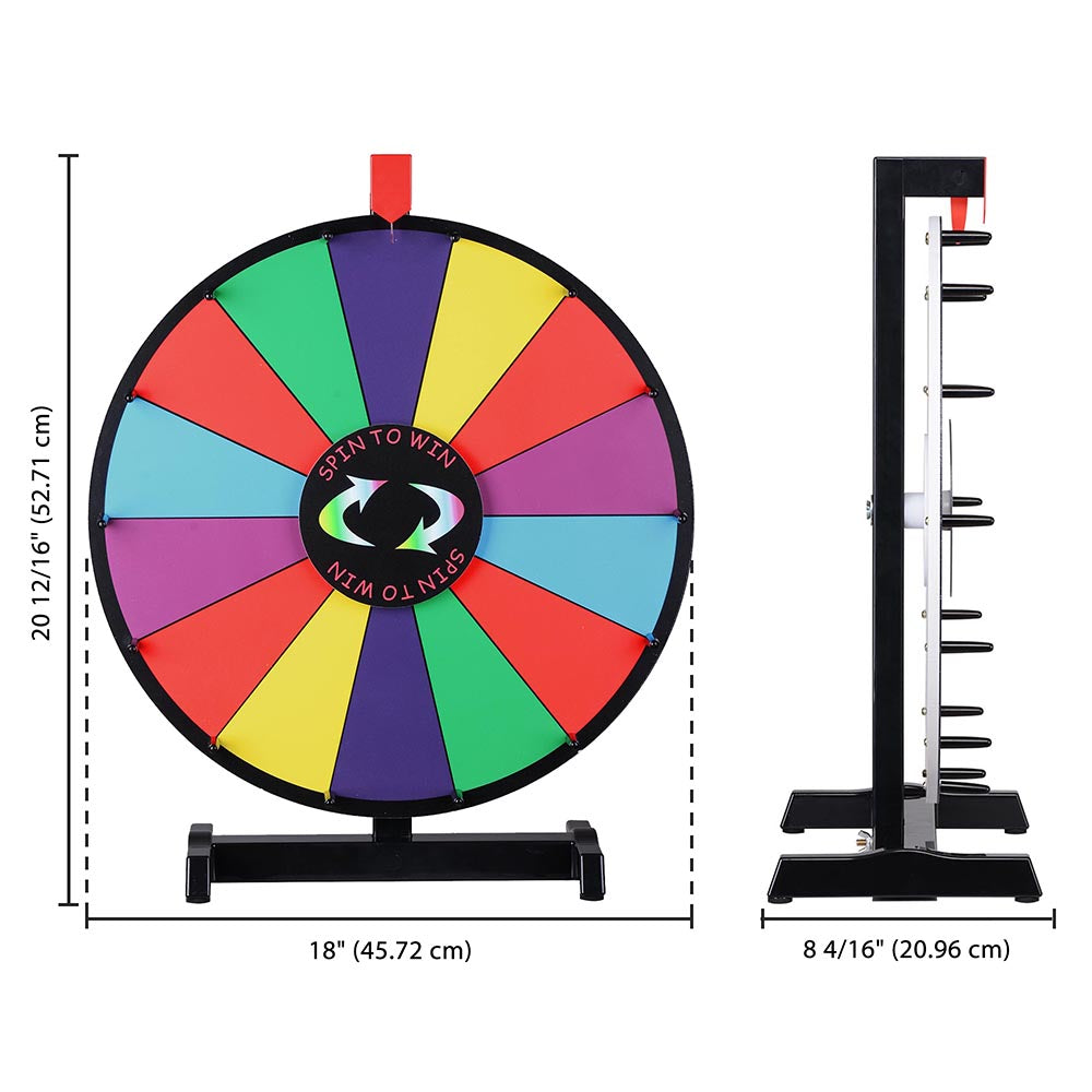 Custom Spin Wheel Tabletop 18in. White