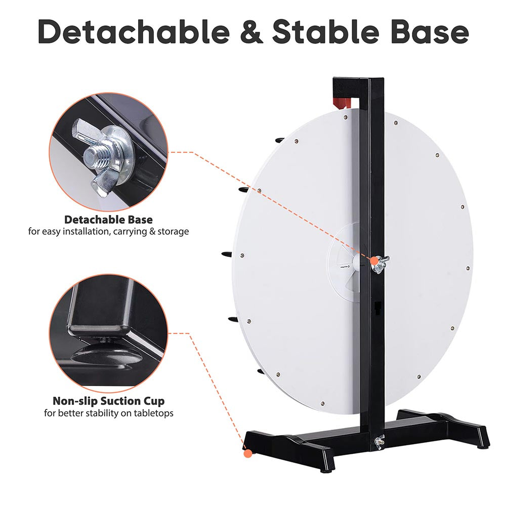 Custom Spin Wheel Tabletop 18in. White