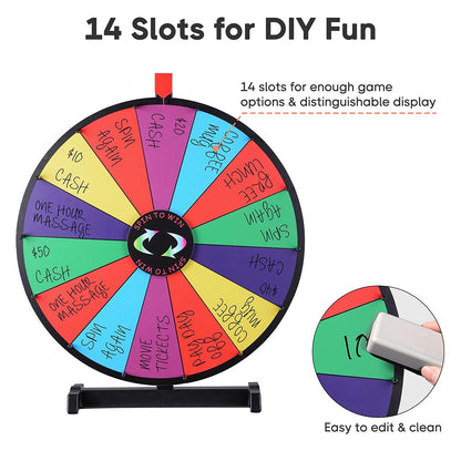 Classic Spin Wheel Tabletop 24in. 14-Slot Tabletop