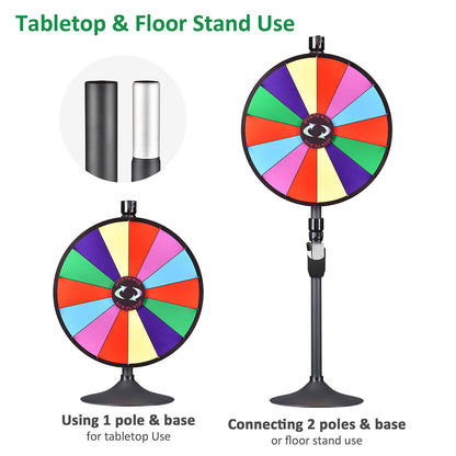 Custom Spin Wheel Tabletop & Floor Stand 24in. 1ct/pk White