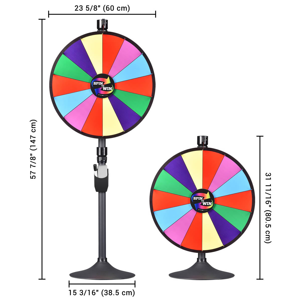 Classic Spin Wheel Tabletop Floor Stand 24" 14-slots