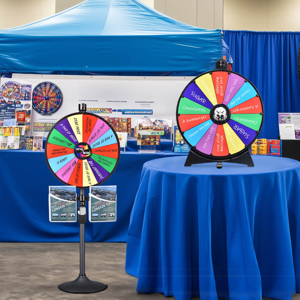 Classic Spin Wheel Tabletop Floor Stand 24" 14-slots