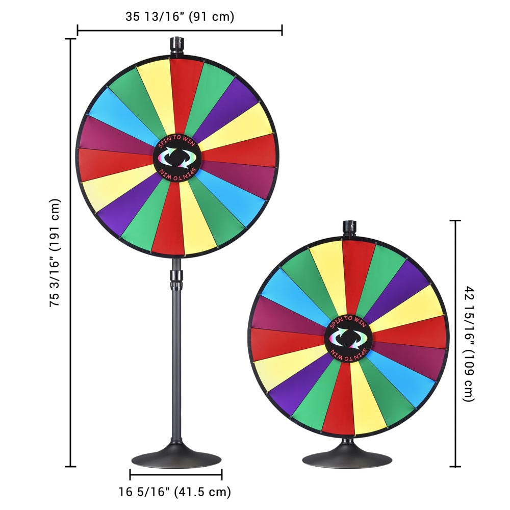 Custom Spin Wheel Tabletop & Floor Stand 36in. White