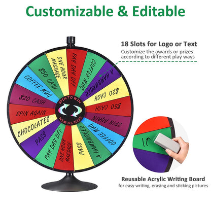 Classic Spin Wheel Tabletop Floor Stand 36" 18-slots