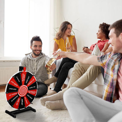 Mystery Spin Wheel Tabletop 18in. 14-Slot Tabletop Red Blue Black