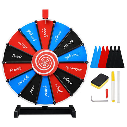 Mystery Spin Wheel Tabletop 18in. 14-Slot Tabletop Red Blue Black