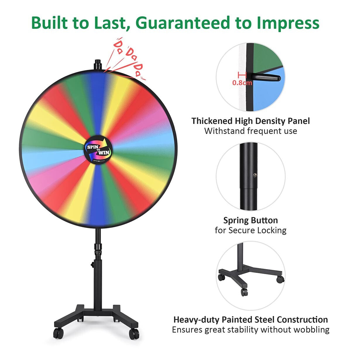 Spin Wheel Rolling Stand 48"
