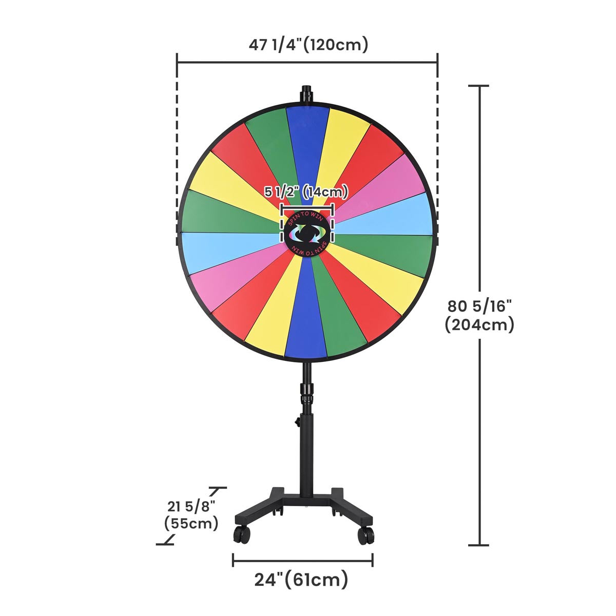 Spin Wheel Rolling Stand 48"