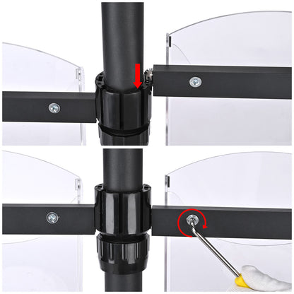 Spin Wheel with Acrylic Sign Holder Tabletop Floor Stand 24" 14-Slot